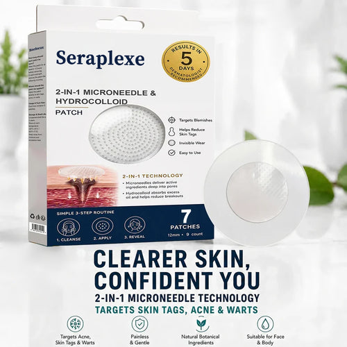 Seraplexe® Invisible Hydrothtcolloid Skin Care Patch 💫 | Lightweight Daily Skin Care Patch for Face & Body | Comfortable, Breathable & Easy to Wear