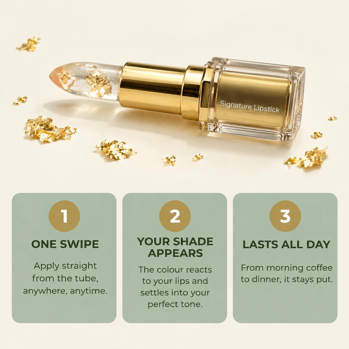 Lipstick designed for mature lips