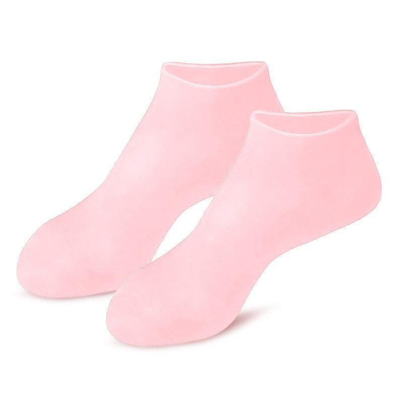 Reusable Silicone Foot Care Socks – Moisturizing Heel Mask Socks for Dry Cracked Feet, Soft Gel Foot Covers, Home Spa Pedicure Treatment